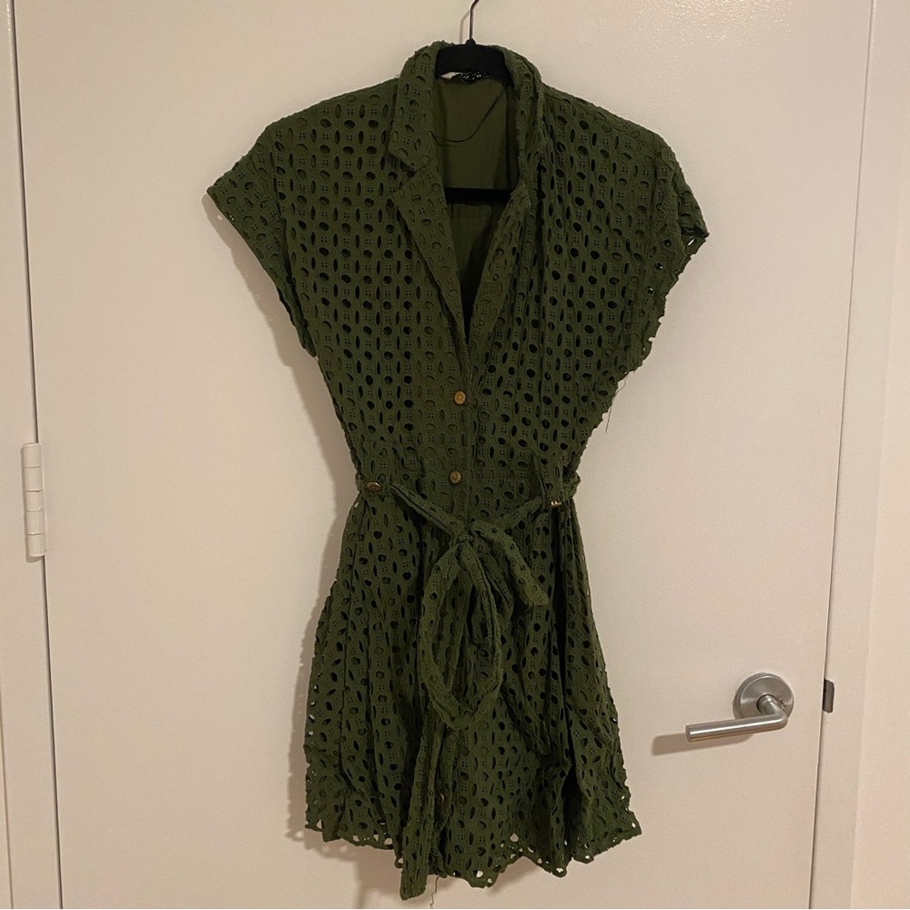 ZARA green mini dress